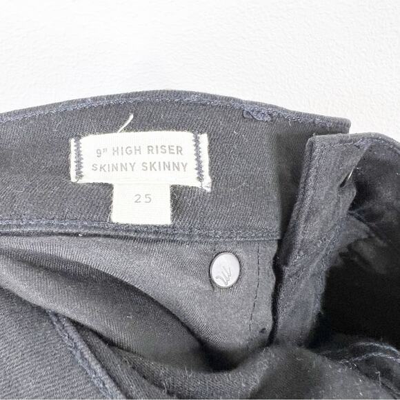 Madewell 9” High Rise Skinny Jeans 25 ISKO Stay Black Wash - Picture 5 of 7